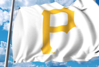 Waving flag with Pittsburgh Pirates