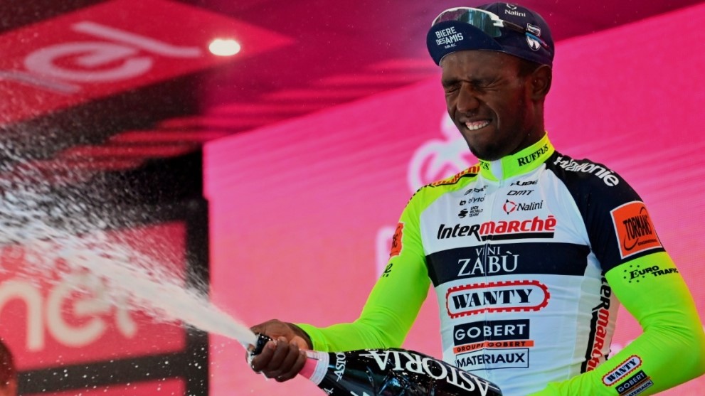 Biniam Girmay, an Eritrean cyclist, was forced to withdraw from the